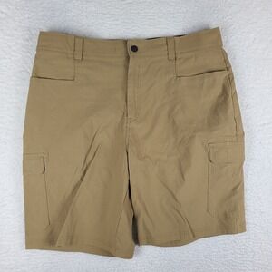 ORVIS Shorts Mens 38 Tan Brown 10" Inseam Cargo Performance Tech